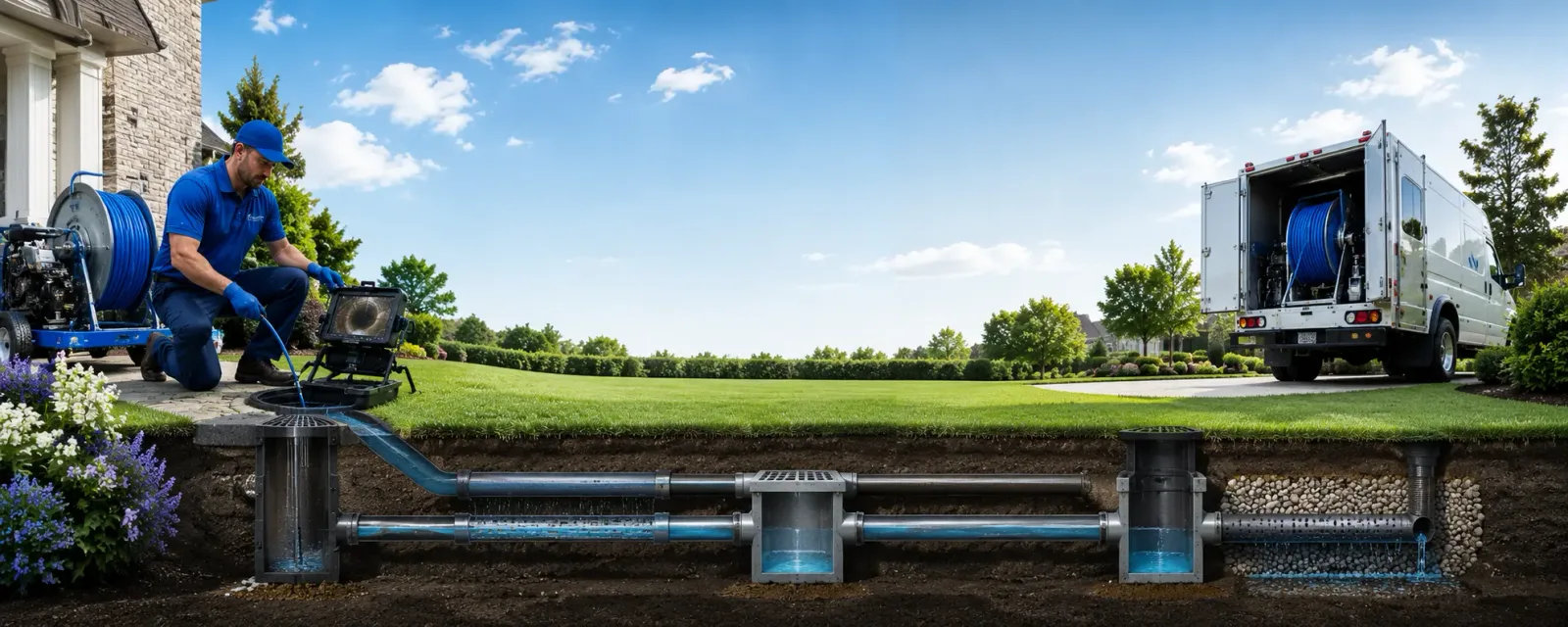 Outdoor drain cleaning information for Gilman, CT